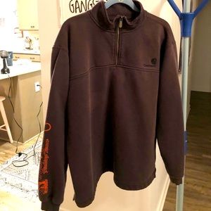 Carharrt zip collar sweatshirt